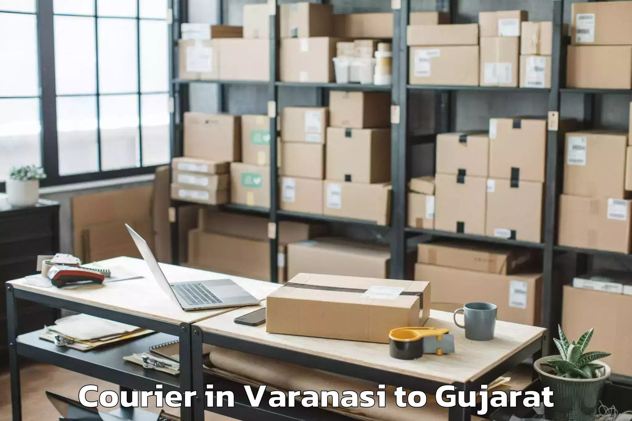 Top Varanasi to Dantiwada Courier Available